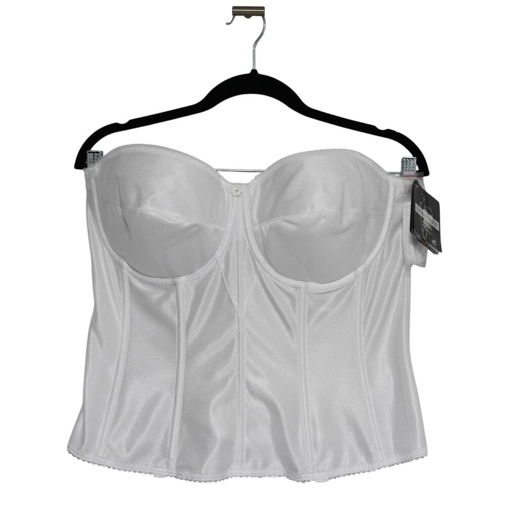 Dominique Juliette Satin Corset Bridal Bra Size 40DD NWT Strapless Corset White